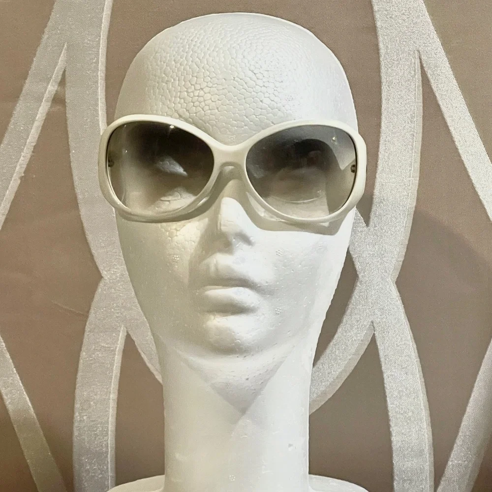 Dolce & Gabbana White Oversized Sunglasses